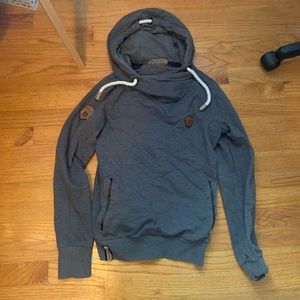 High neck hoodie
